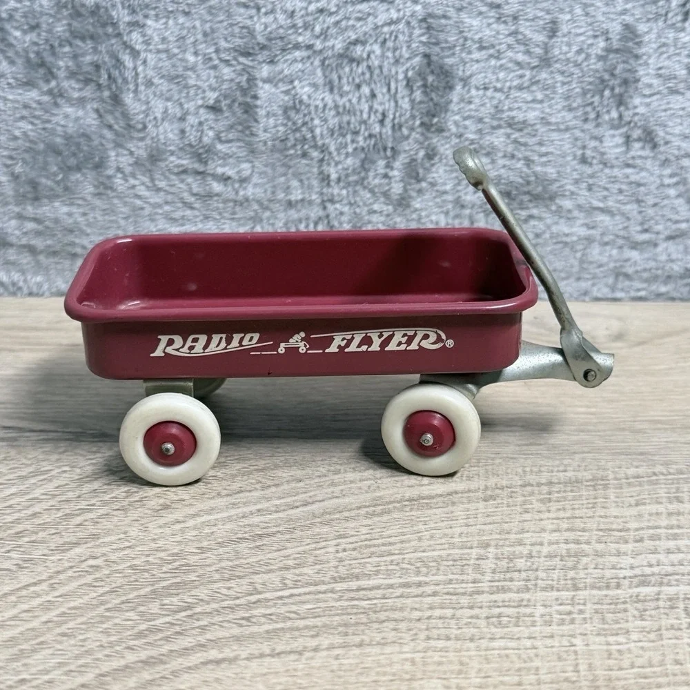 Radio Flyer Miniature Red Wagon Toy Collectible Vintage Style Decor Display‎
